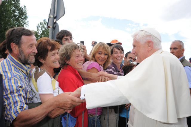 La visita del Papa ad Oies, San Giuseppe Freinademetz Immagine: La visita del Papa ad Oies